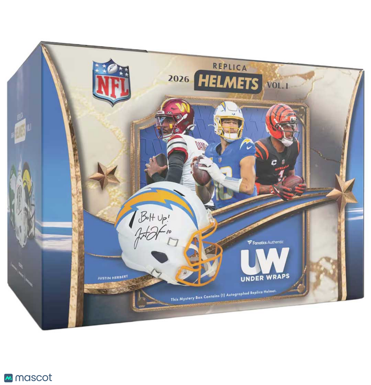 2026 Fanatics Under Wraps Replica Mystery NFL Helmet Volume I Box