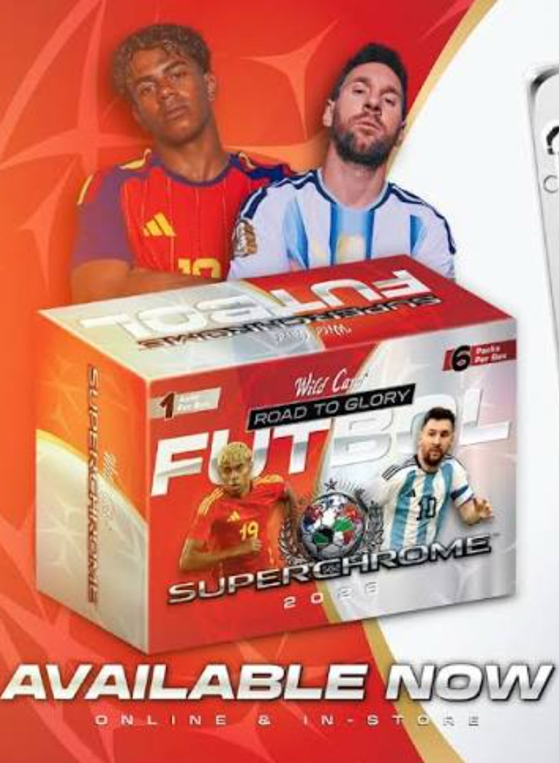 *CHASE YAMAL, MESSI, RONALDO!* 2026 WILD CARD SUPERCHROME SOCCER ROAD TO GLORY HOBBY BOX
