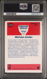 1986-87 Fleer Sticker #8 Michael Jordan Rookie Card - PSA EX-MT 6 RC Bulls
