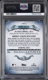 Shohei Ohtani POP 1 - 2026 Bowman Chrome Sterling Gold Refractor PSA 10 GEM #/50