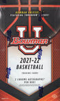 Bowman 2021-22 Basketball trading card box with basketball design