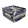 Panini Prizm 2026 Baseball Trading Cards 12-pack collector's box, featuring a metallic silver and navy blue design with gold accents and player graphics.