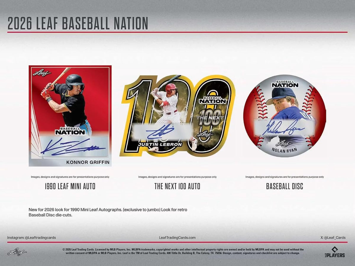 2026 Leaf Baseball Nation Hobby Box