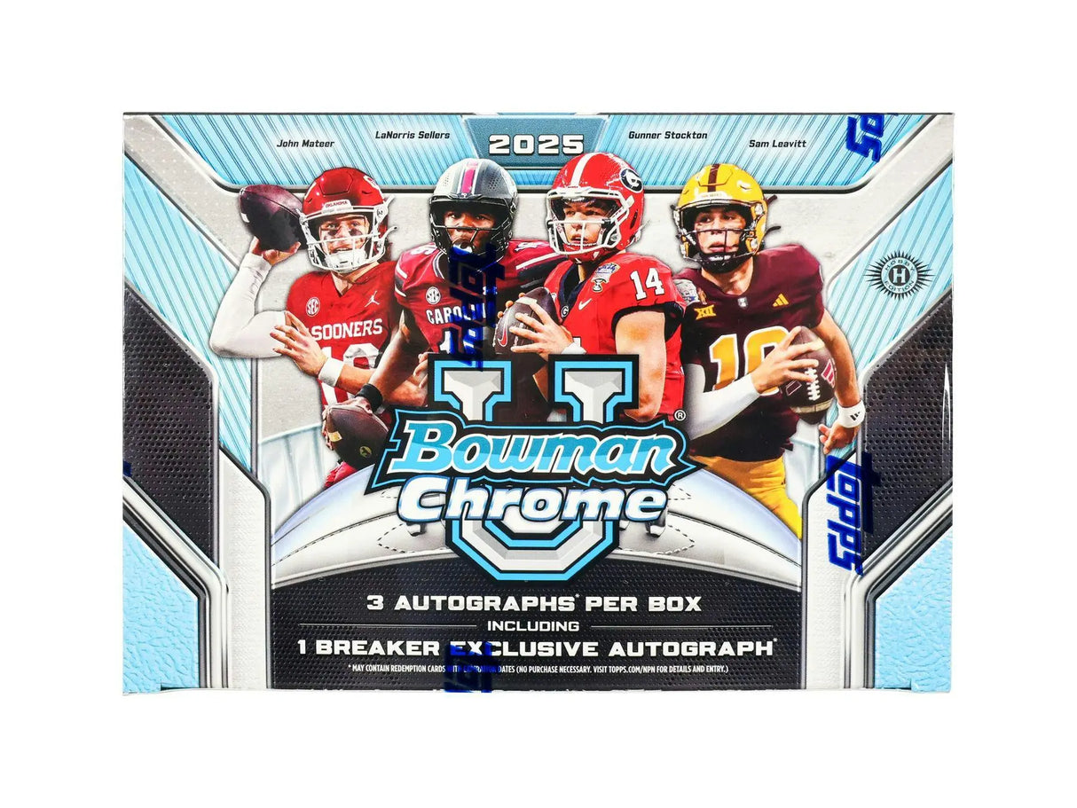 2025 Bowman Chrome University Football Breaker's Delight Box Jaspys
