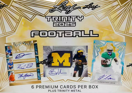 2025 Leaf Trinity Football Hobby Box Jaspys
