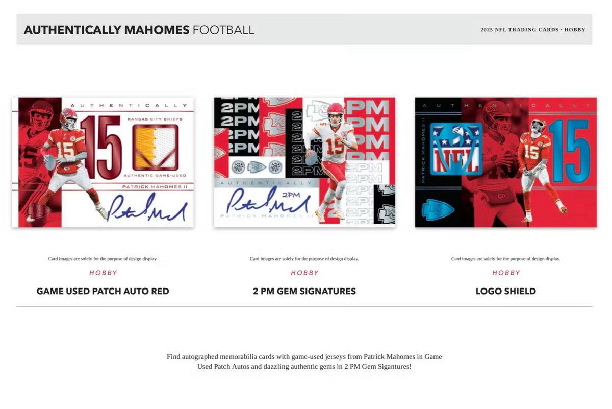 2025 Panini Authentically Mahomes Football Hobby Case