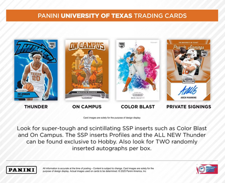 2025 Panini NIL Texas Longhorns Hobby Box